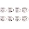 Image de Coffret 8 tasses Friends 11 cl - Table Passion - Noir - Porcelaine