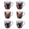 Image de Coffret de 6 tasses Street Cat 23 cl - Table Passion - Multicolore - Porcelaine