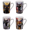 Image de Coffret de 4 mugs Street Cat 35 cl - Table Passion - Multicolore - Porcelaine
