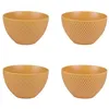 Image de Coffret de 4 coupelles Snow safran 11,5 cm - Table Passion - Jaune - Porcelaine