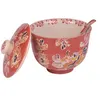 Image de Bol à soupe avec cuillère Ava 60 cl - Table Passion - Rouge - Grès