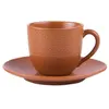 Image de Tasse à café et sous-tasse Vésuvio terra 12 cl (lot de 6) - Table Passion - Orange - Grès