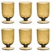 Image de Verre à pied Gordes Bullé 25 cl ambre (lot de 6) - Table Passion - Jaune - Verre