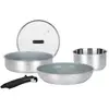 Image de Sitram Set di Pentole, Poêle + casserole, Transparent, Argent