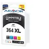 Image de Armor - Pack de 4 - noir, jaune, cyan, magenta - compatible - cartouche d'encre (alternative pour : HP 364XL) - pour HP Deskjet 35XX; Photosmart 55XX, 55XX B111, 65XX, 7510 C311, 7520, Wireless B110