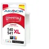 Image de Armor - Pack de 2 - 23 ml - couleur (cyan, magenta, jaune, noir) - compatible - cartouche d'encre (alternative pour : Canon CL-541, Canon PG-540XL) - pour Canon PIXMA GM4050, MG3150, MG3510, MG3550, MG3650, MG4250, MX475, MX535, TS5150, TS5151