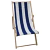 Image de Chaise longue pliante JARDIN PRIVE rayures bleu blanc 230 g/m²