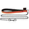 Image de Martin Sellier - Laisse en Chaîne Forte et Nylon de 25-100cm pour Chien - Orange