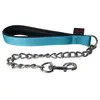 Image de Martin Sellier - Laisse en Chaîne Très Forte avec Nylon de 60cm pour Chien - Turquoise
