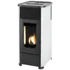 Image de Poêle à granulés de bois 6kw noir/blanc Supra leni6blanc