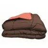 Image de Couette Calgary microfibre 200x200 cm choco et corail