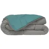 Image de POYET MOTTE Couette Microfibre 400g/m2 CALGARY - 200 x 200 cm - Gris galet et Vert lac