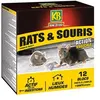 Image de KB Home Defense RASOBLO Blocs appât anti-rats et souris - 240 g (12 x 20 g) - Prêts à l’emploi