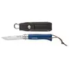 Image de Opinel 001891 n°08 couteau fermant avec etui ceinture lame en acier inoxydable bleu