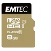 Image de EMTEC Gold+ - Carte mémoire flash (adaptateur SD inclus(e)) - 8 Go - Class 10 - micro SD - or