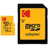 Image de Emtec Kodak - Carte mémoire flash (adaptateur microSDHC/SD inclus) (16 Go, microSDHC, UHS-I), Carte mémoire, Noir, Rouge, Jaune