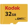 Image de Emtec Carte mémoire flash Kodak (adaptateur microSDHC/SD inclus) (32 Go, microSDHC, U3, UHS-I), Carte mémoire, Noir, Rouge, Jaune