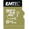 Image de EMTEC SpeedIN' - Carte mémoire flash (adaptateur microSDXC vers SD inclus(e)) - 64 Go - UHS-I U3 / Class10 - 650x - microSDXC