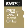 Image de Emtec microSDXC Class10 Speedin (64 Go, microSDXC, U3, UHS-I), Carte mémoire, Noir, Marron