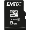 Image de Emtec Carte mémoire flash classique (adaptateur SD inclus) (8 Go, microSDHC, UHS-I), Carte mémoire