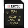 Image de Emtec SD 64 Go UHS-II U3 V90 Ultra Pro (64 Go, SDXC, U3, UHS-II), Carte mémoire, Noir