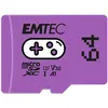 Image de Emtec Carte MicroSD SDXC CL.10 UHS1 U3 V30 Gaming (64 Go, microSDXC, UHS-I), Carte mémoire, Violet