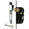 Image de Serrure à larder MULTIBAT à pêne dormant et 1/2 tour axe 40mm fourni avec 1 clé sens droite finition noir - JPM - 000240-02-1X