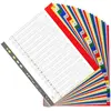 Image de Exacompta, Classeur : accessoires, Intercalaires imprimés numériques PP couleurs 12/100e - 31 positions - A4+ - Assorties vives