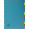 Image de Exacompta, Classeur : accessoires, Intercalaires poplypropylène recyclé Forever 12 positions - A4 - Couleurs assorties