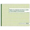 Image de Registre d'alertes santé et environnement - 24x32 cm - 20 pages - Exacompta