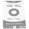 Image de Etui de 100 fiches bristol quadrillées non perforées Exacompta 125 x 200 mm Blanc