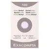 Image de Etui de 100 fiches bristol uni perforées Exacompta 75 x 125 mm Blanc