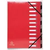 Image de Trieur 12 compartiments Exacompta Iderama A4 Rouge