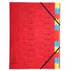 Image de EXACOMPTA Trieur, A4, carton, 24 compartiments, rouge