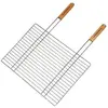 Image de Campingaz 205704 grille pour barbecue rectangulaire simple double manches en bois 53 x 39 cm
