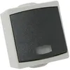 Image de Appareillage en saillie etanche ip65 bouton poussoir gris gamme perle avec voyant