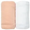 Image de Lot de 2 draps housse blanc / pêche 70 x 140 cm - babycalin