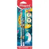 Image de 2 crayons graphite - HB - Avec embout gomme - Guide doigt amovible - Maped Jungle Fever