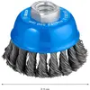 Image de Bosch Professional Zubehör, Abrasifs, Brosse boisseau PRO Metal heavy, 75 x 0,5 mm, filetée