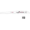 Image de Lot de 2 lames de scie sabre heavy for wood and metal 225x19x1,25 mm bosch 2608656273