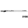 Image de Lot de 100 lames de scie sauteuse progressor for wood t234x l 117 mm bosch 2608633a41