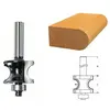 Image de Bosch 2608628360 Fraise à Moulurer Demi-Rond Queue 8 Mm Rayon 6 Mm Diamètre 20,6 Mm Longueur Utile 19 Mm / Longueur Totale 63 Mm