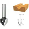 Image de Bosch 2608628406 Fraise à Rainurer Droit En V 8 Mm, D1 11 Mm, L 14 Mm, G 45 Mm, 60°, 1 Pièce