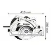 Image de Scie circulaire Bosch GKS 85 G Professional 2200 W coffret LBOXX