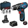 Image de Bosch Professional, Perceuse + Visseuses sans fil, GSB 12V-15 (Perceuse-visseuse à percussion)