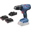 Image de Perceuse a Percussion BOSCH PROFESSIONAL GSB 18V-21 + 2 batteries 2,0Ah + GAL 18V-40 + L-BOXX