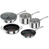 Image de Batterie de cuisine 5 pièces Tefal Reserve Collection Inox Tri-Ply E475S544 Argent
