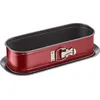 Image de TEFAL Moule a cake Delibake en acier - à  30 x 11 cm - Rouge et gris - Avec charniere