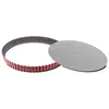 Image de TEFAL Moule a tarte Delibake en acier - à  28 cm - Rouge et gris - Fond amovible