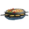 Image de Appareil à raclette Tefal Colormania avec 8 coupelles plaque grill et crêpes 1050 W Bleu